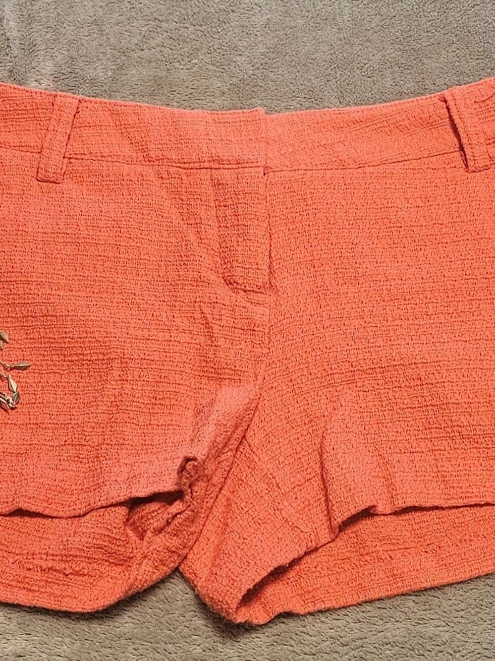 Massimo High-Waist Coral Textured Women's Shorts